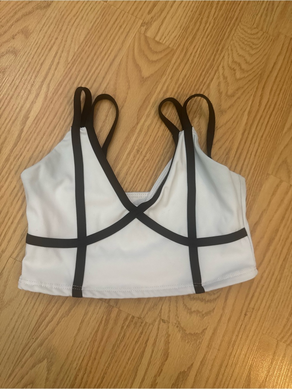 Girl’s Tiger Friday White & Black Strappy Bralette